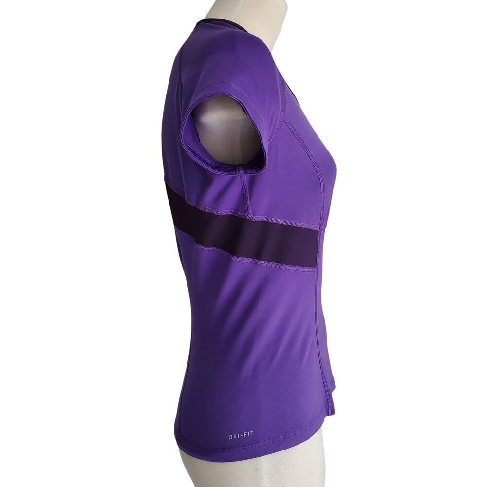 Nike Tennis Dri-Fit T-shirt with Ventilated Panels Purple Pickleball Golf Size S - Picture 5 of 13